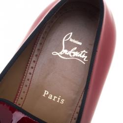 Christian Louboutin Red Ombre Patent Leather Dandelion Loafers Size 44