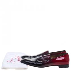 Christian Louboutin Red Ombre Patent Leather Dandelion Loafers Size 44