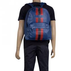 Coach Midnight Blue Leather New Varsity Charles Backpack