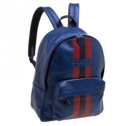 Coach Midnight Blue Leather New Varsity Charles Backpack