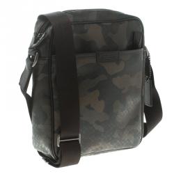 Pre Owned Coach Camouflage PVC Heritage Crossbody Bag