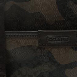 Pre Owned Coach Camouflage PVC Heritage Crossbody Bag