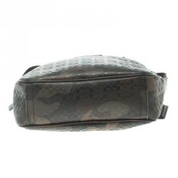 Pre Owned Coach Camouflage PVC Heritage Crossbody Bag