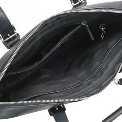 Coach Black Leather Single Zip Top Briefcase
