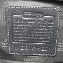 Coach Black Leather Single Zip Top Briefcase