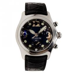 Corum Black Stainless Steel Boutique Bubble Men's Wristwatch 44MM