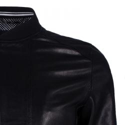 D&G Men's Black Leather Jacket M
