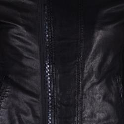 D&G Men's Black Leather Jacket M