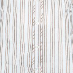 Pre Owned D&G Men's White Striped Cotton Shirt M