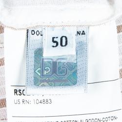 Pre Owned D&G Men's White Striped Cotton Shirt M