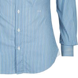 Pre Owned D and G Men's Blue Striped Shirt XXL