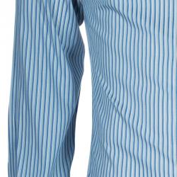 Pre Owned D and G Men's Blue Striped Shirt XXL