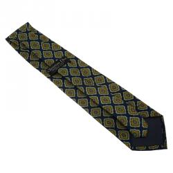 Dior Blue Print Silk Tie