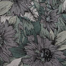 Pre Owned Dior Green Metallic Floral Print Silk Tie