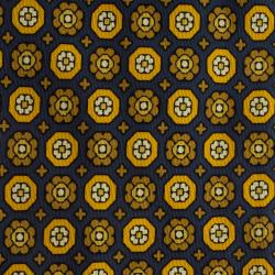 Dior Blue and Yellow Printed Silk Tie