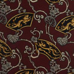 Pre Owned Dior Maroon Printed Silk Tie