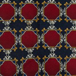 Pre Owned Dior Red and Blue Printed Silk Tie