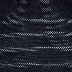Dior Navy Blue Striped Perforated Knit Sweater L
