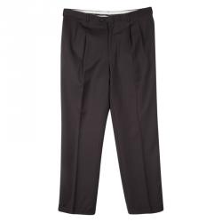 Dior Dark Brown Wool Tailored Trousers 4XL