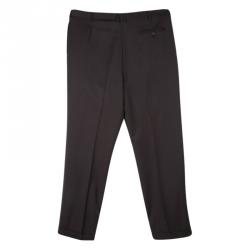 Dior Dark Brown Wool Tailored Trousers 4XL