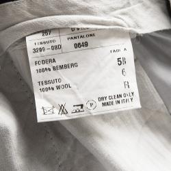 Dior Dark Brown Wool Tailored Trousers 4XL