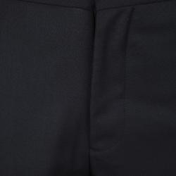 Dior Black Wool Satin Panel Detail Regular Fit Tailored Suit L