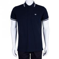 Dior Blue Cotton Polo Shirt - M