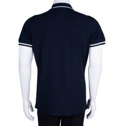 مملوكة مسبقًا Dior Men's Navy Blue Polo Shirt M