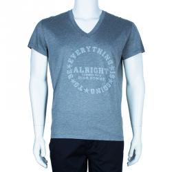 Pre Owned Dior Men's Grey Embellished T-Shirt XL