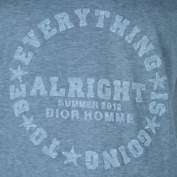 Pre Owned Dior Men's Grey Embellished T-Shirt XL