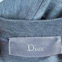 Pre Owned Dior Men's Grey Embellished T-Shirt XL