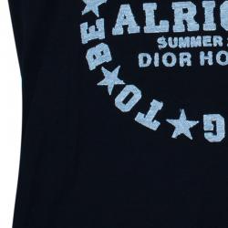 Dior Men's Black Embellished T-Shirt L