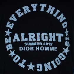 Dior Men's Black Embellished T-Shirt L