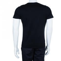 Pre Owned Dior Men's Black and White T-Shirt S