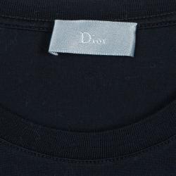 Pre Owned Dior Men's Black and White T-Shirt S