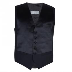 Pre Owned Dior Black Satin Waistcoat L