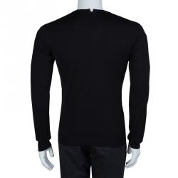 Dior Black V-Neck Wool Sweater S