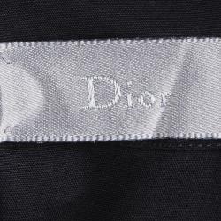 Pre Owned Dior Black Cotton Asymmetric Cape Collar Detail Shirt S