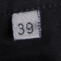 Pre Owned Dior Black Cotton Asymmetric Cape Collar Detail Shirt S