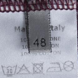 Dior Burgundy Crew Neck T-Shirt M