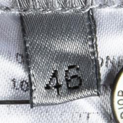 Pre Owned Dior Grey White Bee Embroidery Polo T-Shirt S