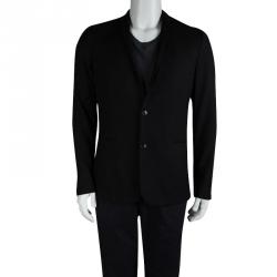 Dior Black Wool Notched Collar Blazer M