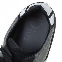 Pre Owned Dior Homme Tri Color Fabric and Leather Sneakers Size 42