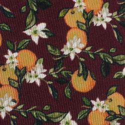Dolce and Gabbana Burgundy Silk Martini Oranges Tie