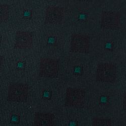 Pre Owned Dolce and Gabbana Green Martini Micro Square Silk Tie 