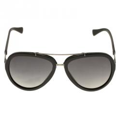 Pre Owned Dolce and Gabbana Black DG4218 Aviators