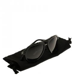 Pre Owned Dolce and Gabbana Black DG4218 Aviators