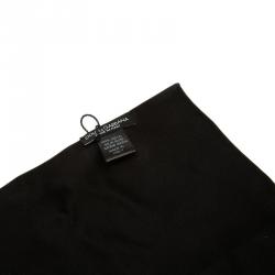 Dolce and Gabbana Thick Black Silk Pocket Square