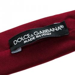 Pre Owned ربطة عنق دولتشي اند غابانا سكيني حرير احمر