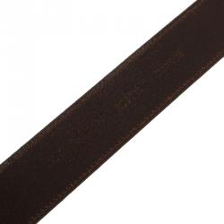 Pre Owned حزام دولتشي أند غابانا إبزيم D&G جلد بني 110 سم